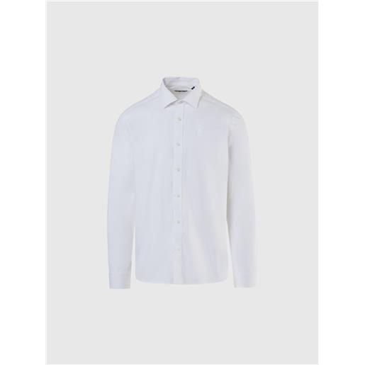 North Sails - camicia in popeline stretch, white