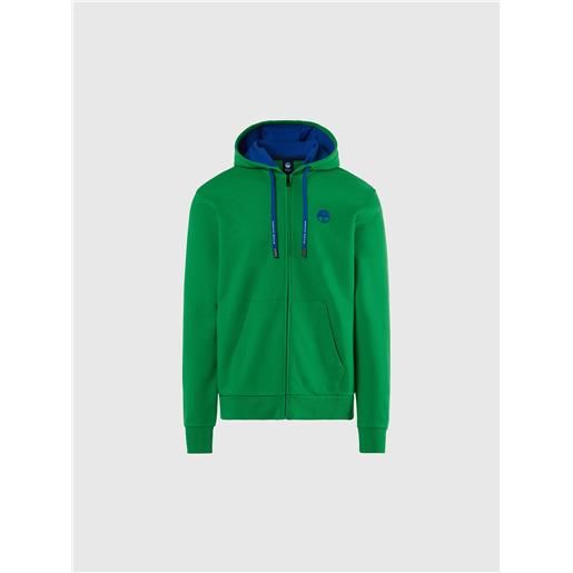 North Sails - felpa con logo in gomma, green bee