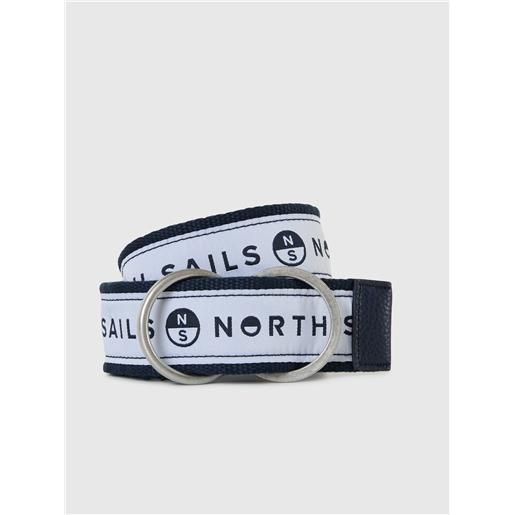 North Sails - cintura in nastro logato, white