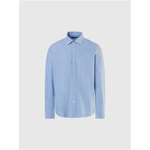 North Sails - camicia in cotone oxford, light blue