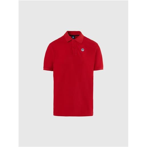 North Sails - polo con patch logo, red