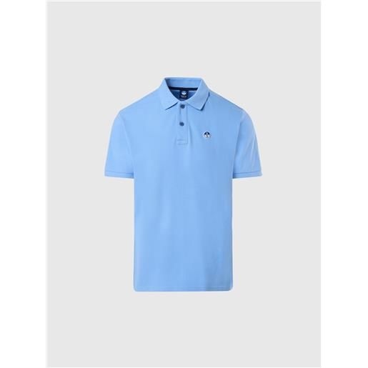 North Sails - polo con patch logo, light blue