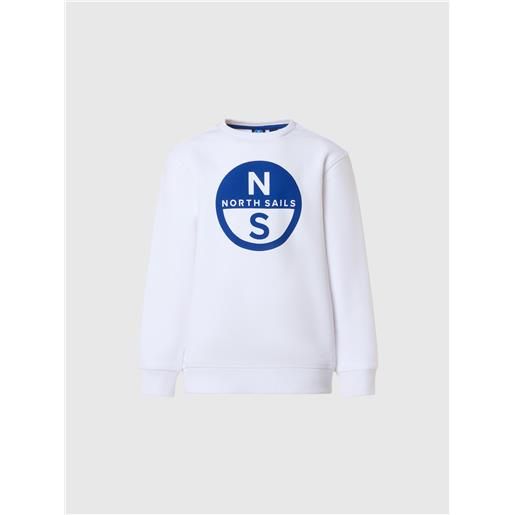 North Sails - felpa con maxi logo, white