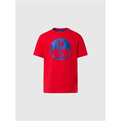 North Sails - t-shirt con logo stampato, red
