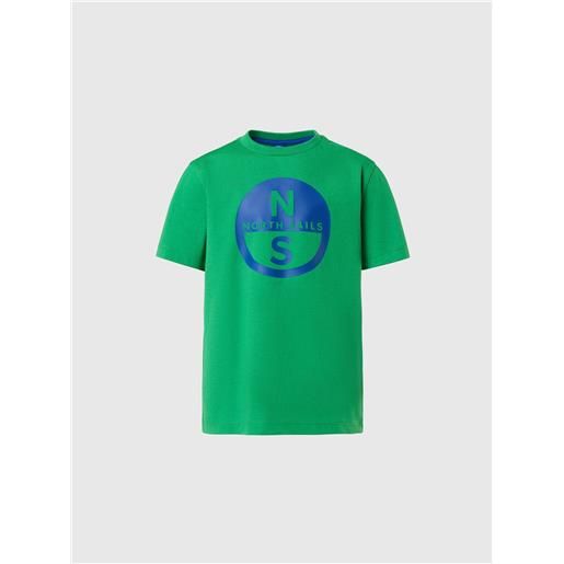 North Sails - t-shirt con logo stampato, green bee