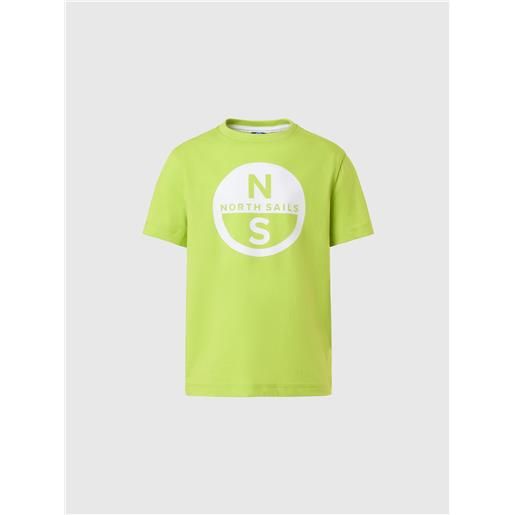 North Sails - t-shirt con logo stampato, acid lime