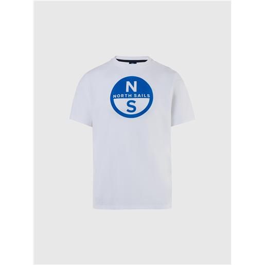 North Sails - t-shirt con maxi logo, white