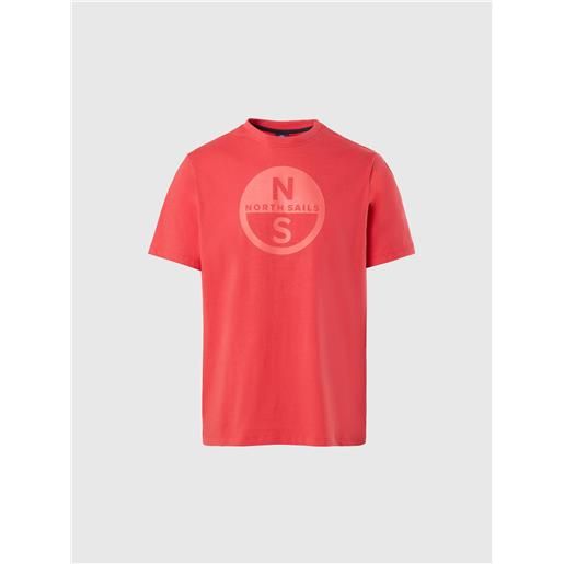 North Sails - t-shirt con maxi logo, watermelon