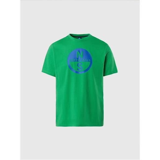 North Sails - t-shirt con maxi logo, green bee