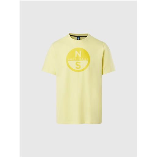 North Sails - t-shirt con maxi logo, limelight