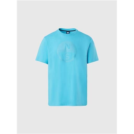North Sails - t-shirt con maxi logo, acquarius