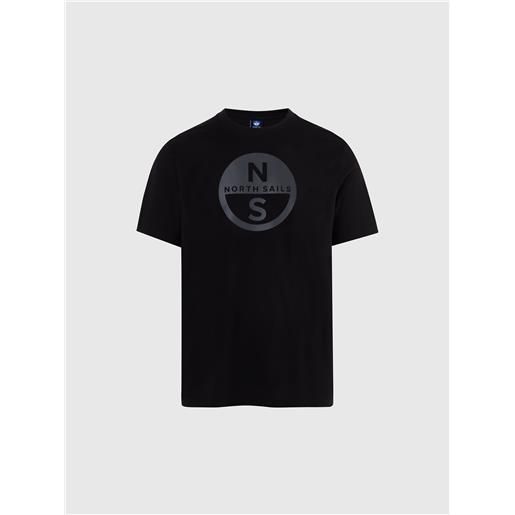 North Sails - t-shirt con maxi logo, black