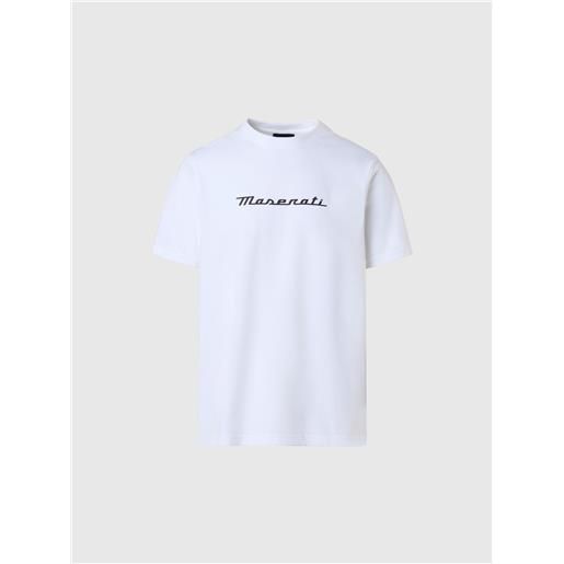 North Sails - t-shirt con maxi tridente, white