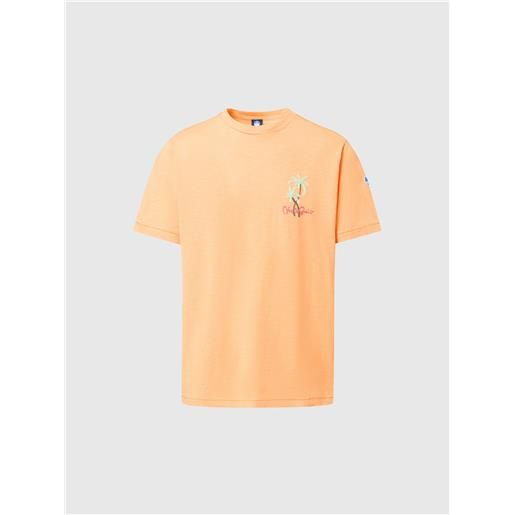 North Sails - t-shirt con ricamo, tangerine
