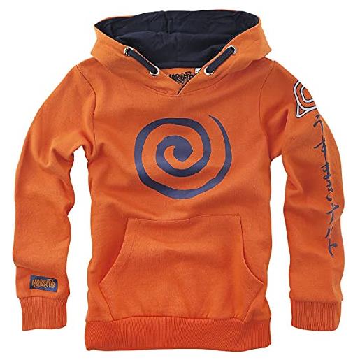 Naruto sign unisex felpa con cappuccio arancione 152 100% cotone regular