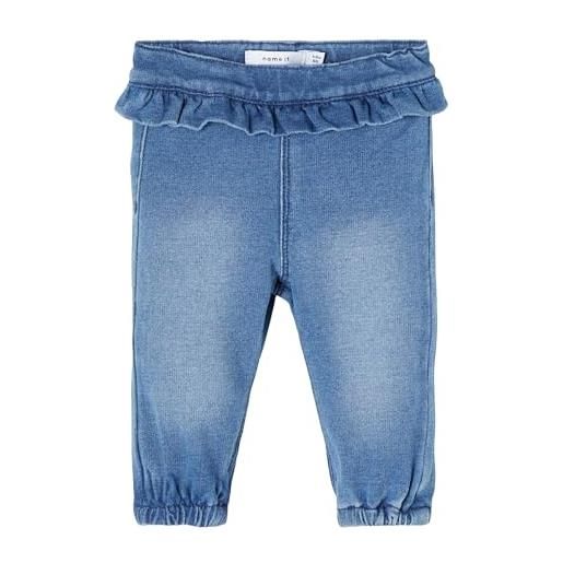 Name it nbfbella shaped r swe jeans 1210-bo noos, jeans bambine e ragazze, blu (dark blue denim), 62