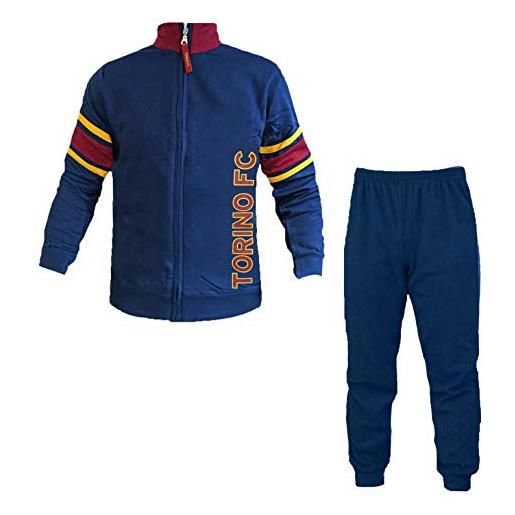 TORINO FC fc torino pigiama tuta ragazzo in felpa full zip prodotto ufficiale art. To15098 (12 anni, navy)