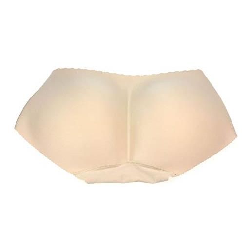 DEELI taspirante donna seamless mutande imbottite slip push up glutei mutandine dello shaper del rinforzatore dell'anca di estremità riempita signora senza cuciture (large, carne)