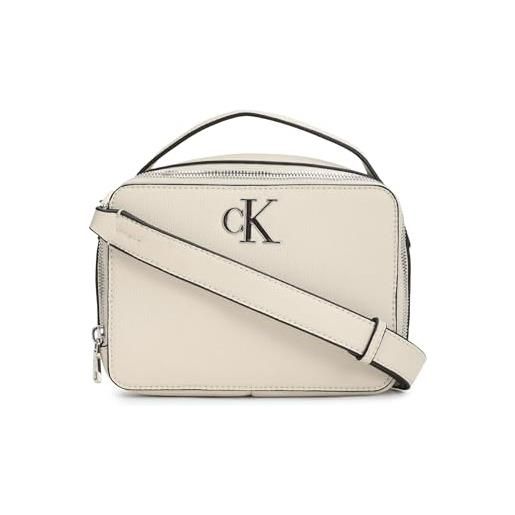Calvin Klein Jeans minimal monogram camera bag18 k60k610683, borse a tracolla donna, beige (stone), os