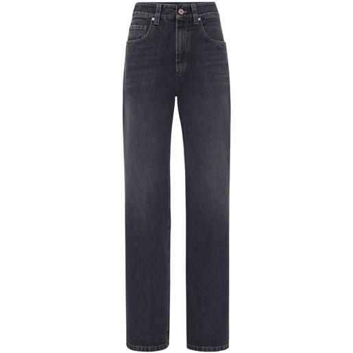 Brunello Cucinelli jeans a gamba ampia - grigio
