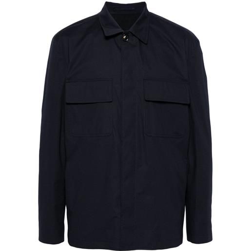 Lardini giacca-camicia con tasche - blu