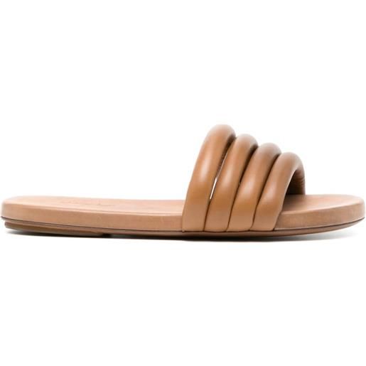 Marsèll sandali spanciata scalzato in pelle - marrone