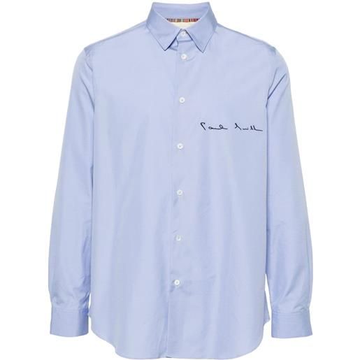 Paul Smith camicia con ricamo - blu