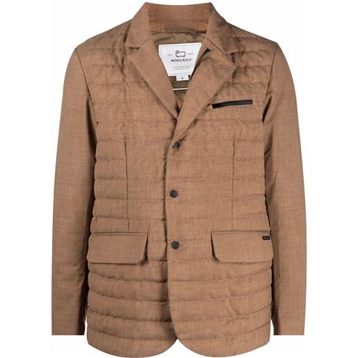 Woolrich giacca monopetto trapuntata - marrone