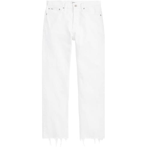 Polo Ralph Lauren jeans crop dritti a vita alta - bianco