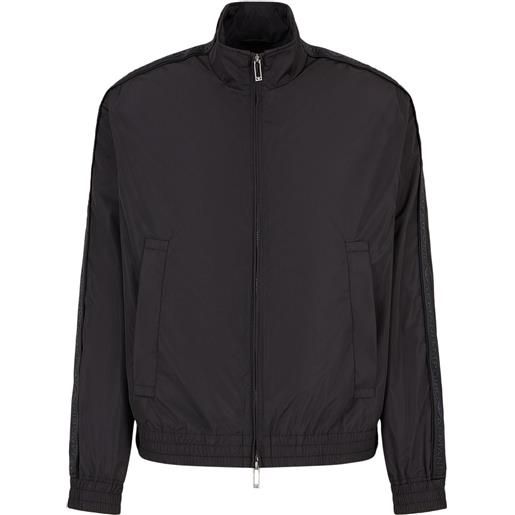 Emporio Armani giacca sportiva con banda logo - nero