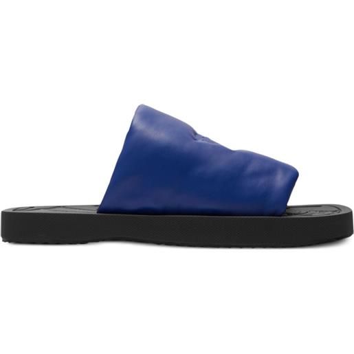 Burberry sandali slides ekd slab - blu