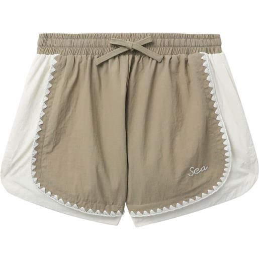 Sea shorts con design color-block - toni neutri