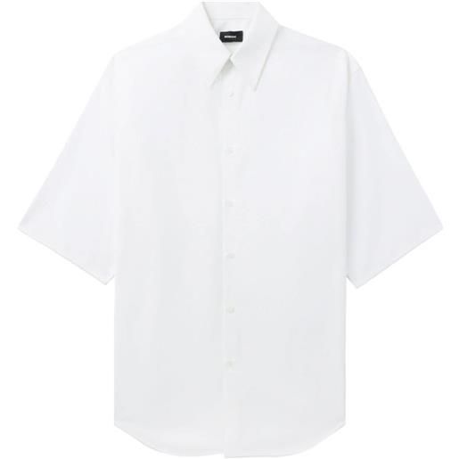 We11done wide-sleeve cotton shirt - bianco