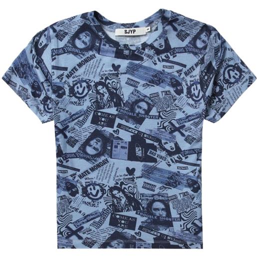 SJYP t-shirt con stampa grafica - blu