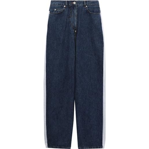 pushBUTTON jeans a vita alta - blu