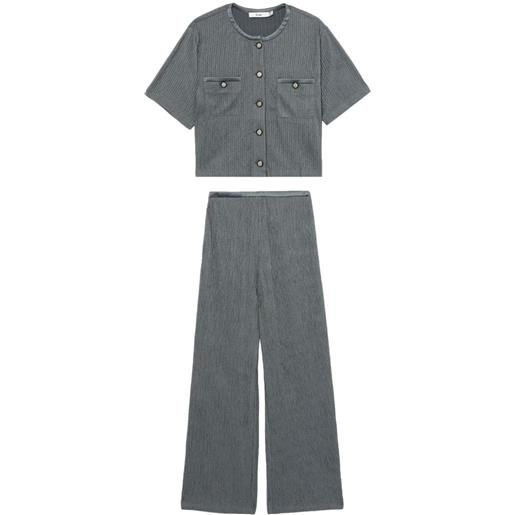 b+ab pantaloni plissettati - grigio