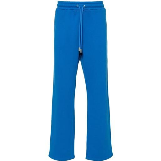Off-White pantaloni sportivi con ricamo - blu