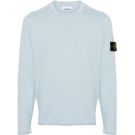 Stone Island maglione girocollo con applicazione compass - blu