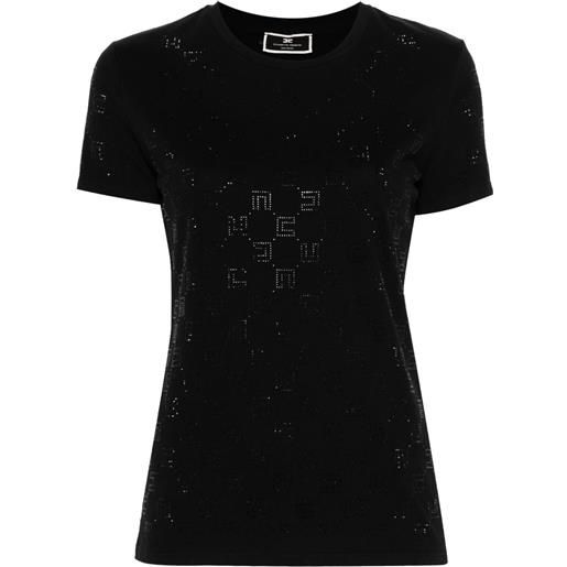 Elisabetta Franchi t-shirt con strass - nero
