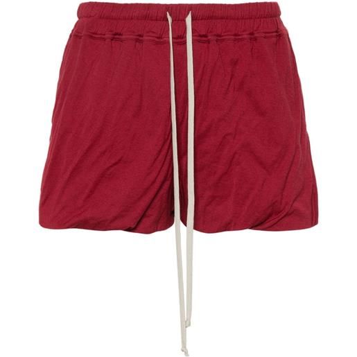 Rick Owens shorts con spacchi laterali - rosso