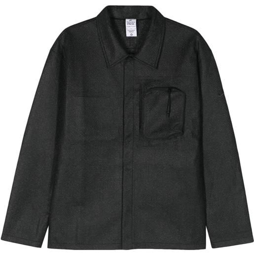 Nike giacca-camicia con colletto ampio - grigio