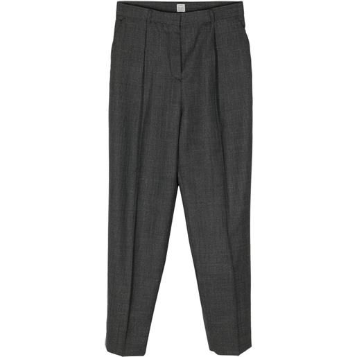 TOTEME mélange-effect tailored trousers - grigio