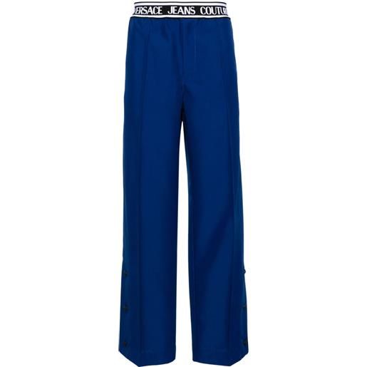 Versace Jeans Couture pantaloni a gamba ampia - blu