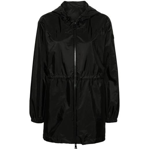 Moncler giacca filira avvitata con cappuccio - nero