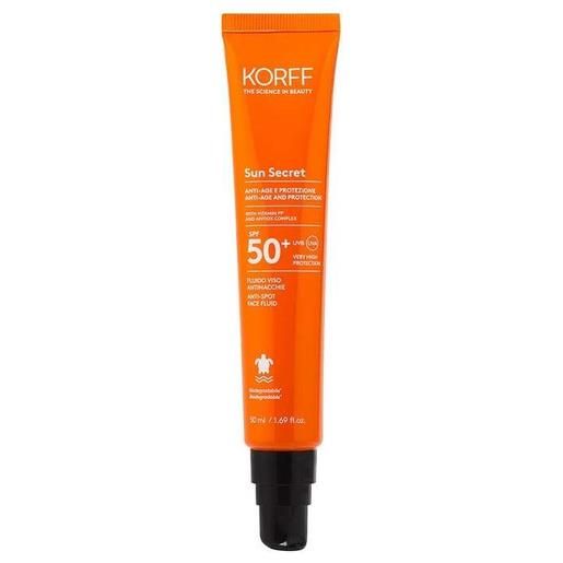 Korff - sun secret fluido viso anti-macchie spf50+ confezione 50 ml