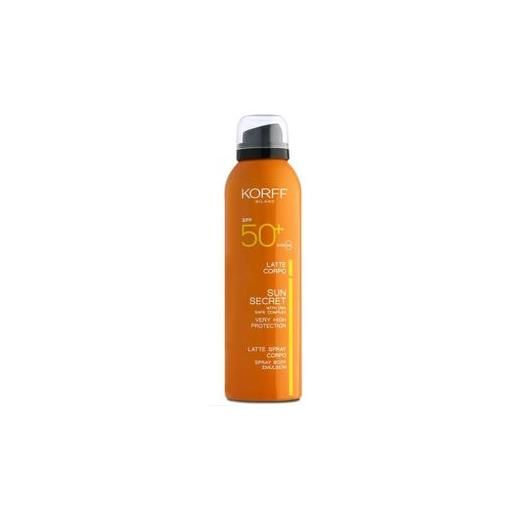 Korff - sun secret spray corpo spf50+ confezione 200 ml