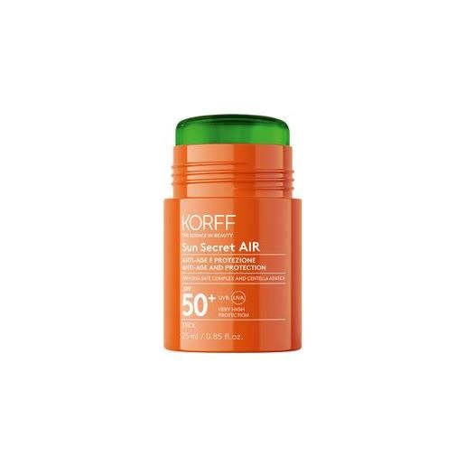 Korff - sun secret spf50+ air stick confezione 25 ml