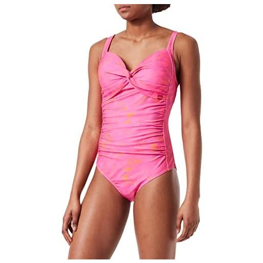 Regatta sakari costume, one piece swimsuit unisex adulto, pink fusion palm, m