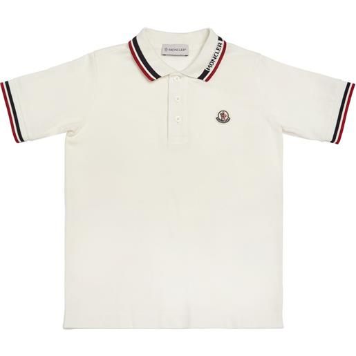 MONCLER logo cotton piquet polo shirt