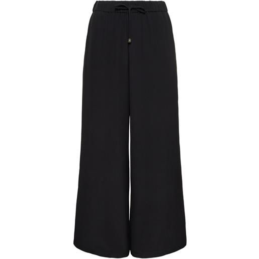 MAX MARA pantaloni dritti biada in crepe de chine